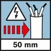 Detection depth of power cable Detection depth of live cables, max. 50 mm