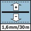 Levelling accuracy 1.6 mm - 30 m Measuring accuracy of 1.6 mm/30 m