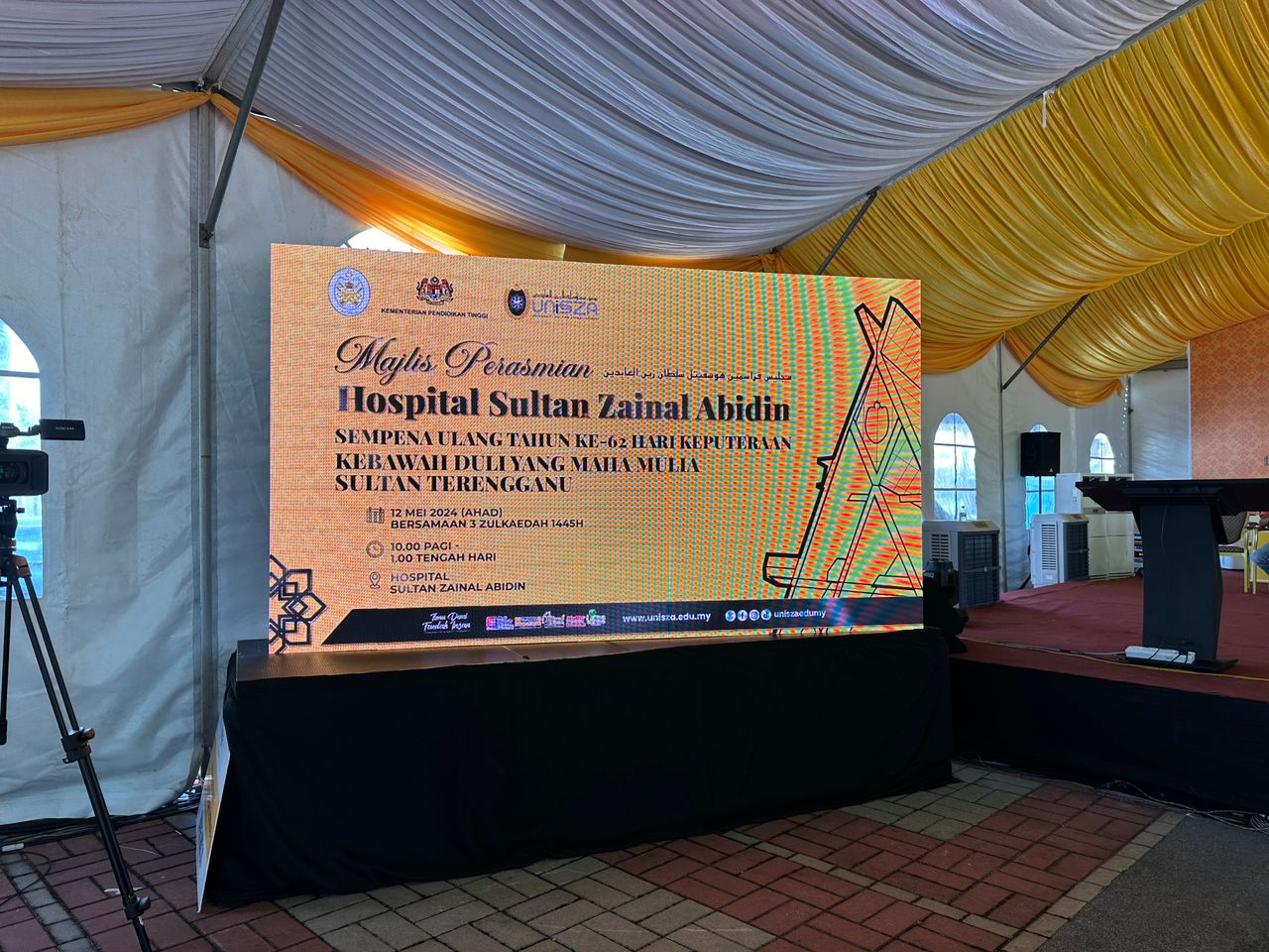 LED screen rental and set up for Hospital Unisza at Kuala Terengganu