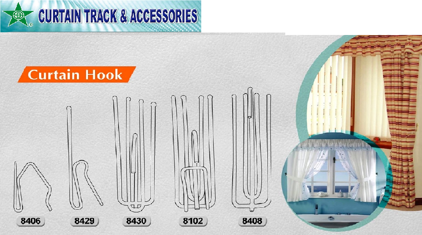 CURTAIN TRACK & ACCESSORIES CURTAIN HOOK (WS) WINDOWS ACCESSORY