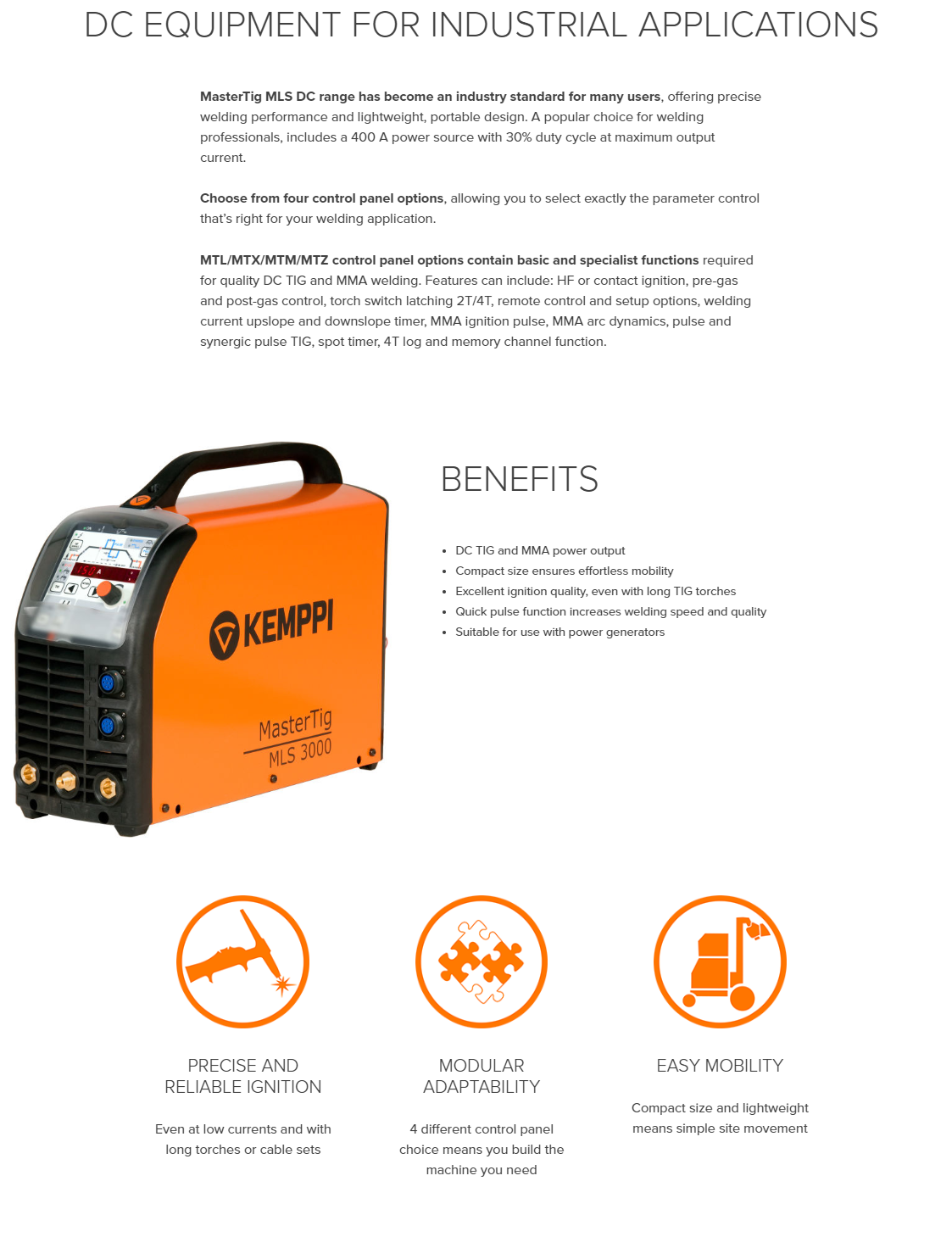TIG welding torches with excellent technical performance - Kemppi
