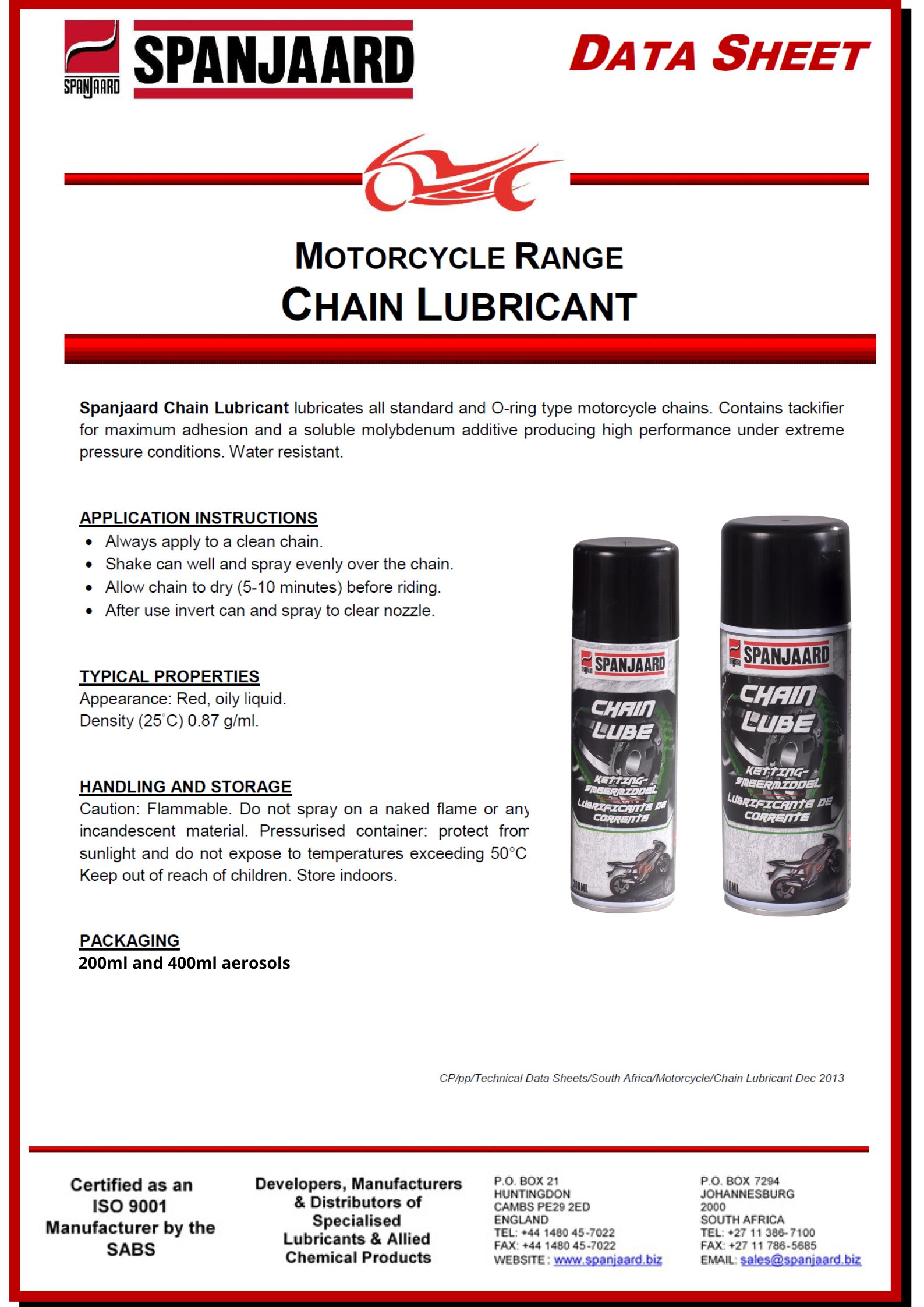 motorcycyle chain lube