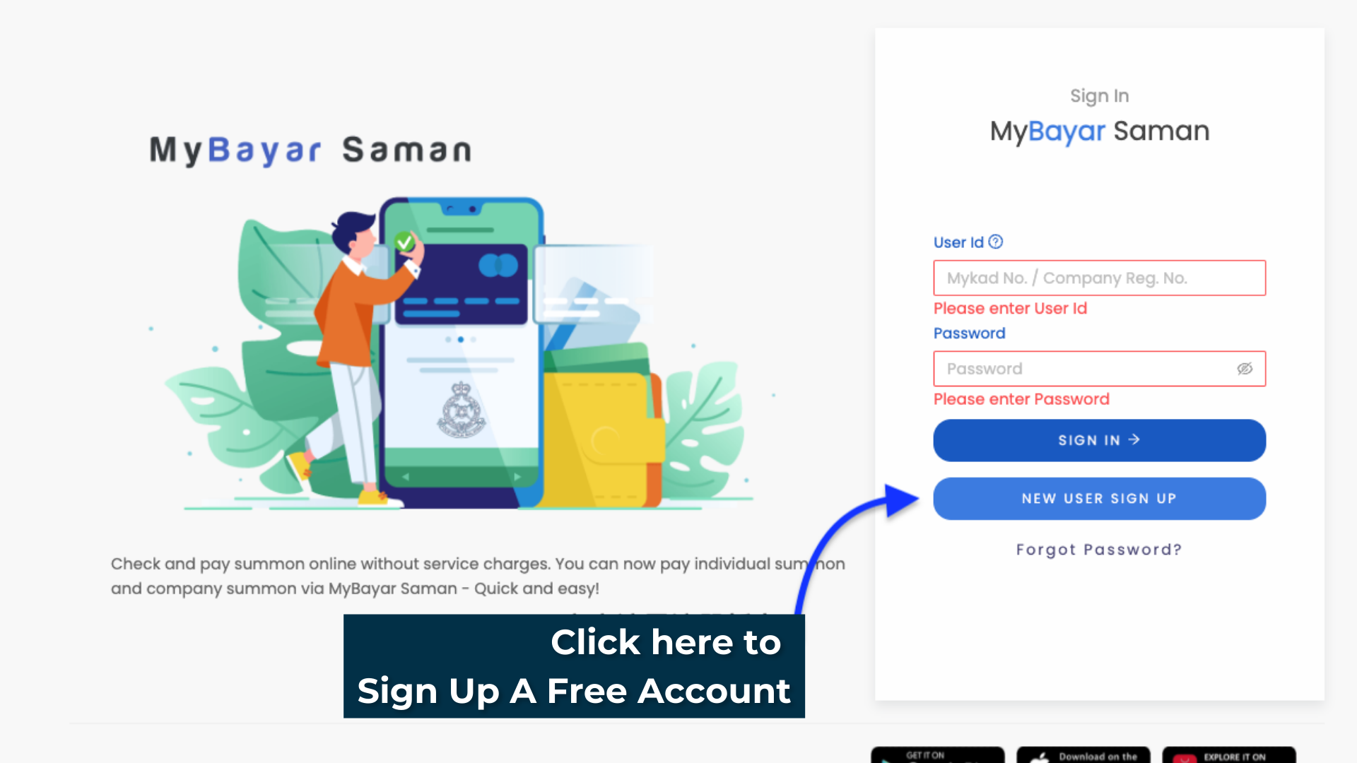 Register my saman