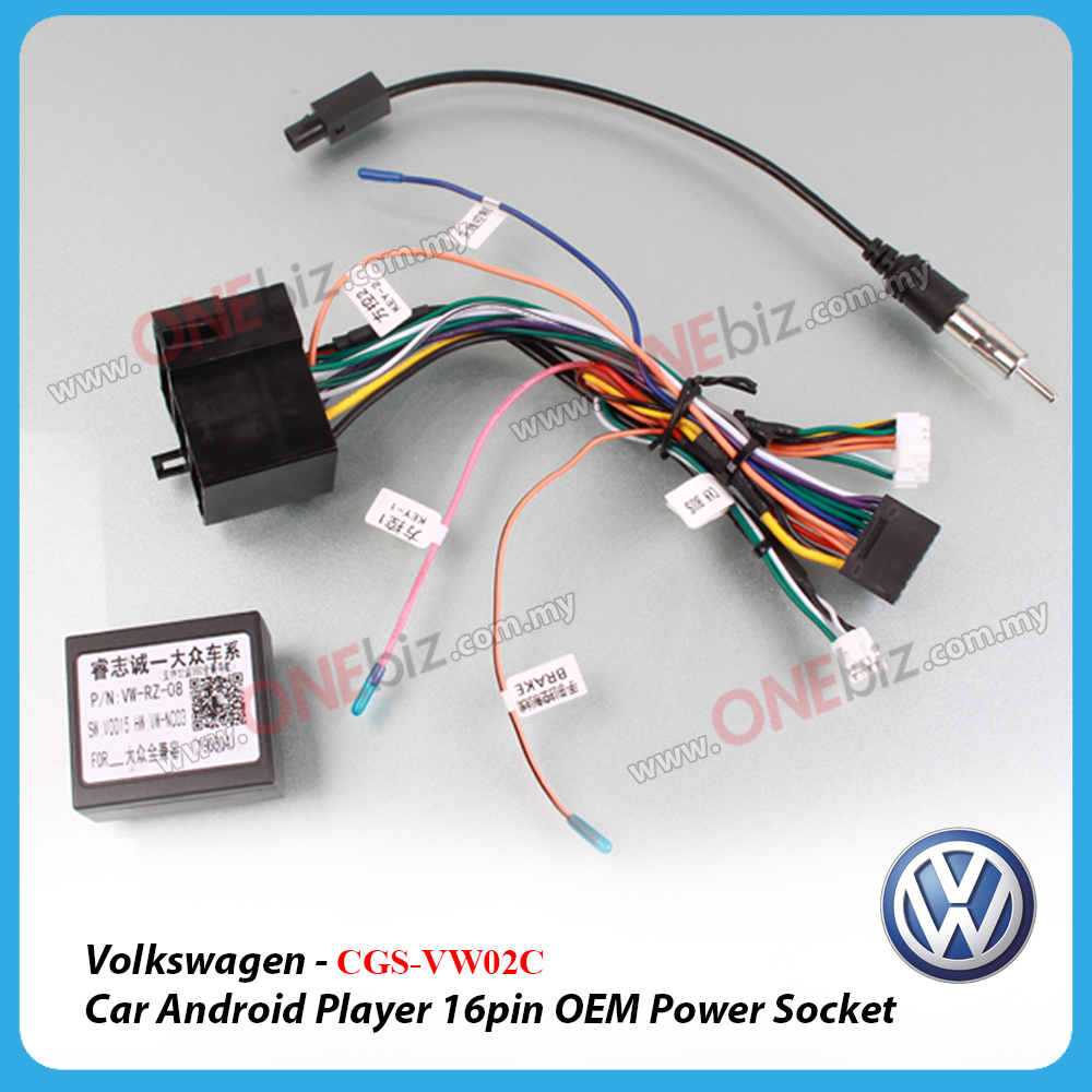 Volkswagen - Car Android Player 16 PIN OEM Power Socket With Canbus -  CGS-VW02C Selangor, Malaysia, Kuala Lumpur (KL), Seri Kembangan Supplier,  Suppliers, Supply, Supplies
