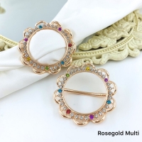 Elegant Brooch 1pc Kerongsang Cincin Tudung Bawal Brooch Ring Buckle Scarf Malay G3175