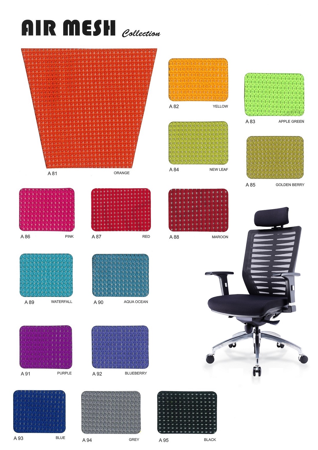 CROCUS 1 MEDIUM BACK MESH OFFICE CHAIR - bukit jelutong, dataran prima, glenmarie CROCUS office mesh chairs - Bukit Gasing, Petaling Jaya, Selangor