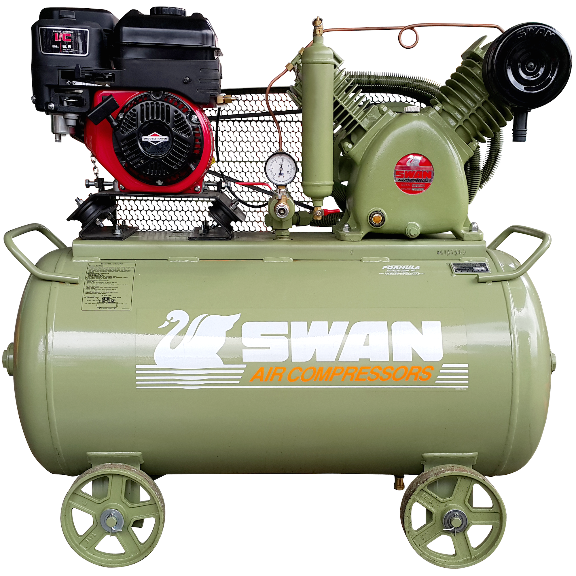 SWAN 2-STAGE HVU-203E ENGINE DRIVEN AIR COMPRESSOR (PETROL) - 175 LIT. OR  237 LIT. TANK Air Compressor SWAN Johor Bahru (JB), Malaysia Industrial  Hardware Equipment, Safety Equipment, Welding Machine | ST Machinery