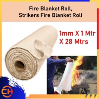 Fire Blanket Roll, Strikers Fire Blanket Roll 1mm X 1 Mtr X 28 Mtrs