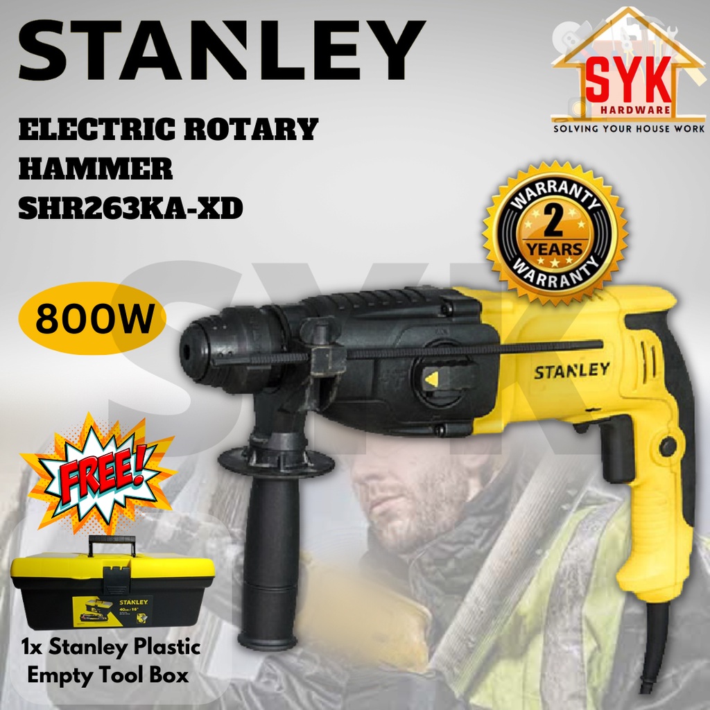 SYK Stanley SHR263KA-XD Electric Rotary Hammer Drill Machine Drill Concrete  Mesin Gerudi Dinding Konkrit FREE GIFT New Arrival Negeri Sembilan,  Malaysia Supplier, Seller, Provider, Authorized Dealer