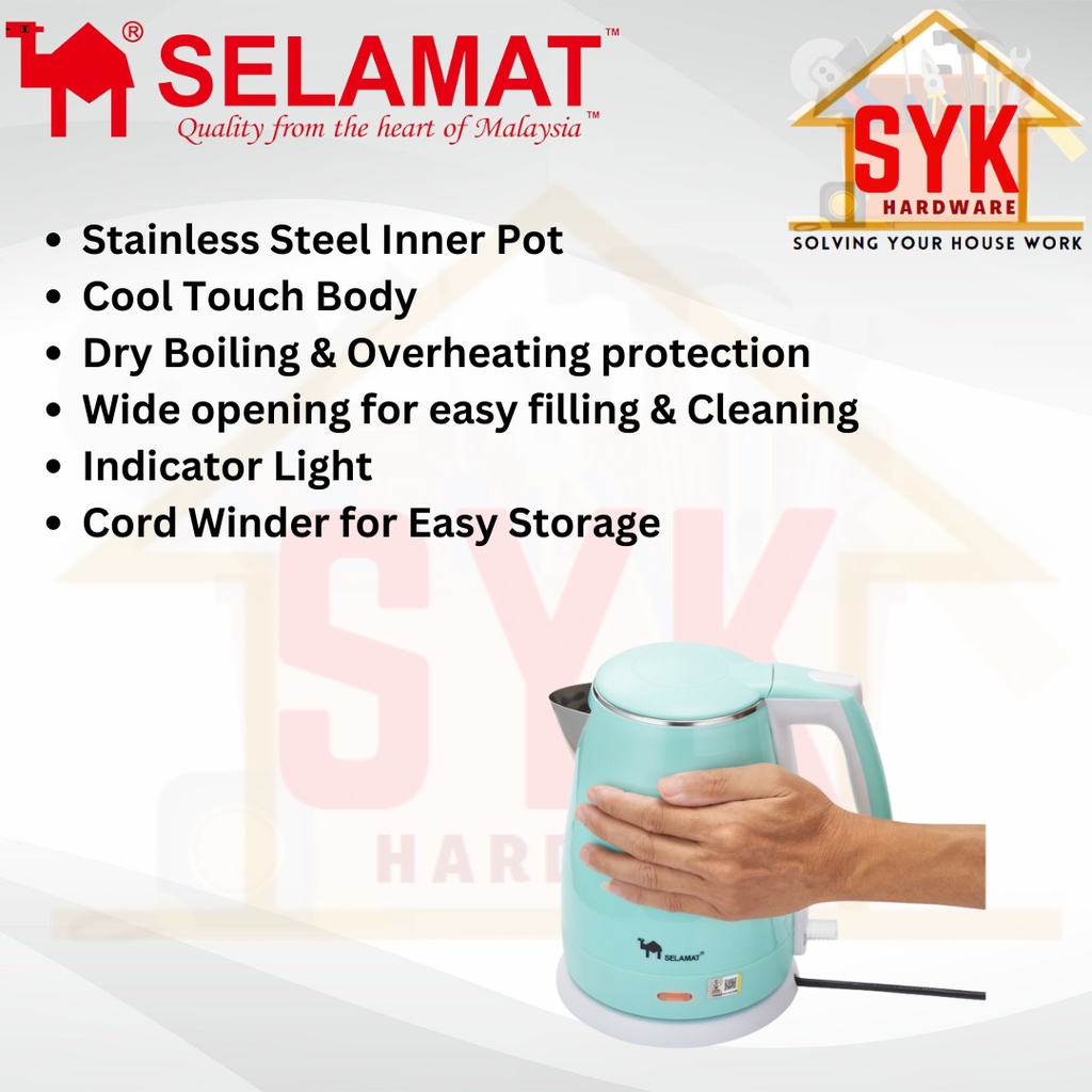 SYK ELBA Health Pot EHP-G1584G(RD) Stainless Steel Glass Body Multiple  Cooking Functions 800 Watts - 1.5 Liter Home Appliances Negeri Sembilan,  Malaysia Supplier, Seller, Provider, Authorized Dealer