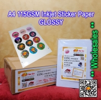 A4 Sticker Paper 50 Sheets - 115GSM Inkjet Sticker Paper / Glossy / Mirrorkote / Multipurpose / Waybill Sticker / AWB