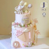 Baby 1st Birthday Cake | Kids Cake | 2 Tiers Cake