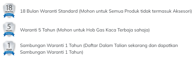 RUBINE Dapur Gas Terbina Dalam 2 Pembakar Siri Fasco RGH FASCO2B-TG