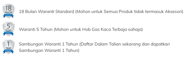 RUBINE Dapur Gas Terbina Dalam 2 Pembakar Siri Fasco Dritto RGH FASCO+3B-86SK