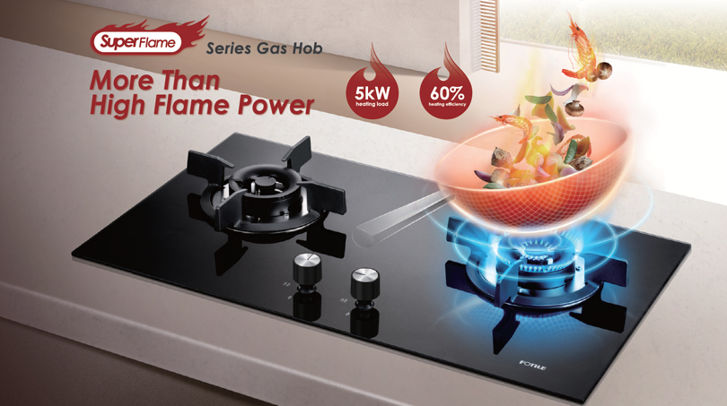 FOTILE Dapur Gas 2 Burner 5.0kw Superflame Series GHG73201