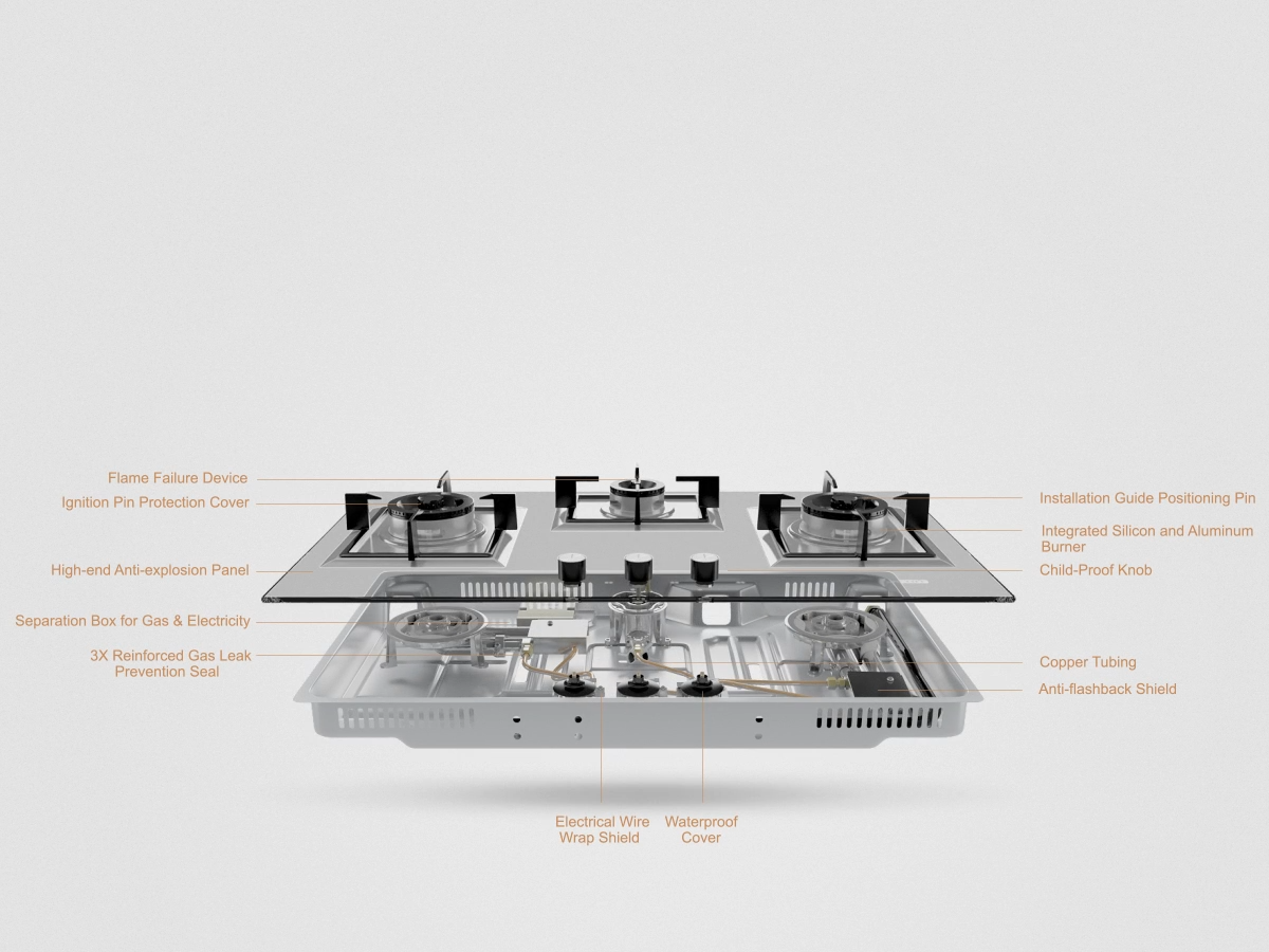 FOTILE Dapur Gas Terbina dalam GAG76202