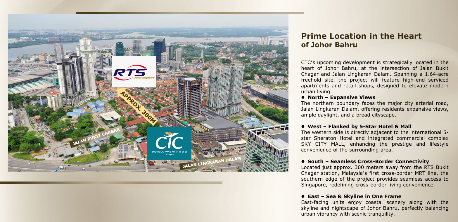 CTC SkyOne Bukit Chagar location map near RTS Bukit Chagar JB CIQ and Woodlands North RTS Station