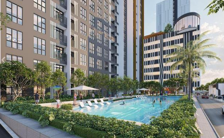 Sky Curve Taman Perling facilities swimming pool kids pool sun deck gym BBQ multipurpose room outdoor gym playground surau and garden