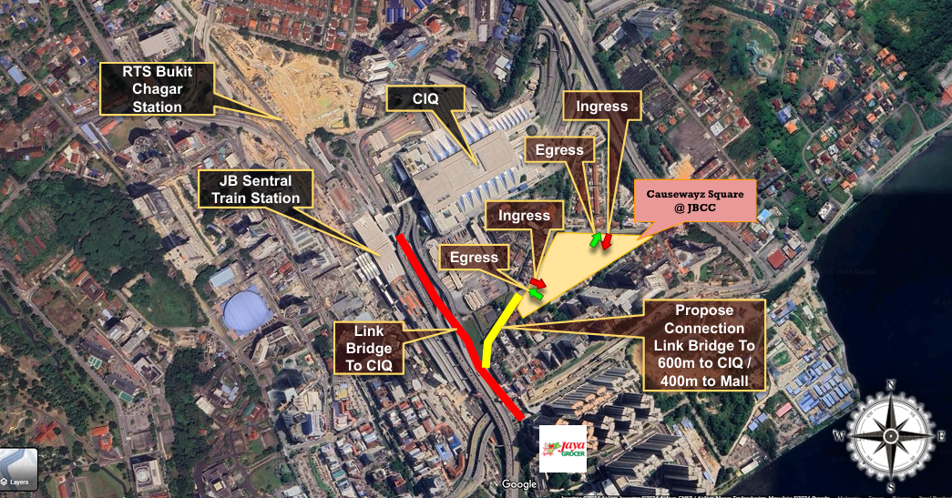 Causewayz Square Dover Tower location map near CIQ JB Sentral RTS Bukit Chagar and R&F Mall Johor Bahru