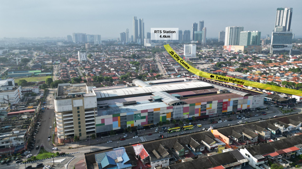 Skyline One Sentosa location map near KSL City Mall Mid Valley Southkey RTS Bukit Chagar JB Sentral and CIQ Johor Bahru