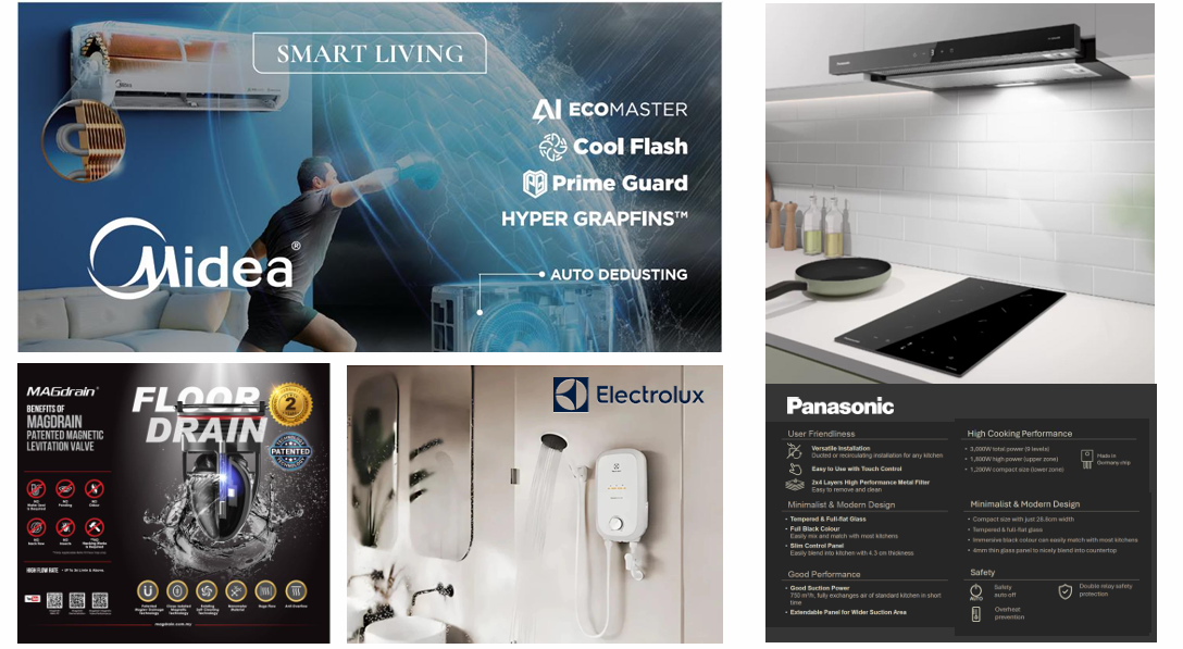 Skyline One Sentosa trusted brands Midea Panasonic Electrolux JohnsonSuisse kitchen cabinet door push catch system and bathroom fittings