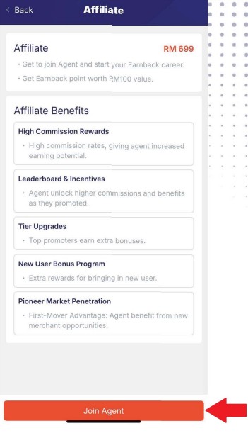 Join as Earnback Agent