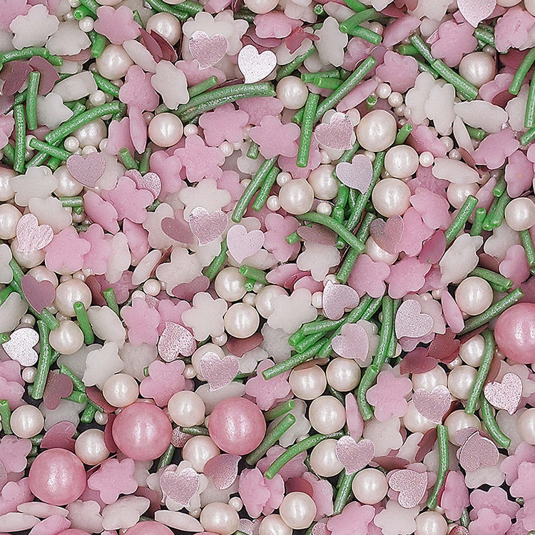 Cherry Blossom natural floral combination sprinkles medley bulk wholesale top 14 allergen-free industrial bakery BRC certified vegan