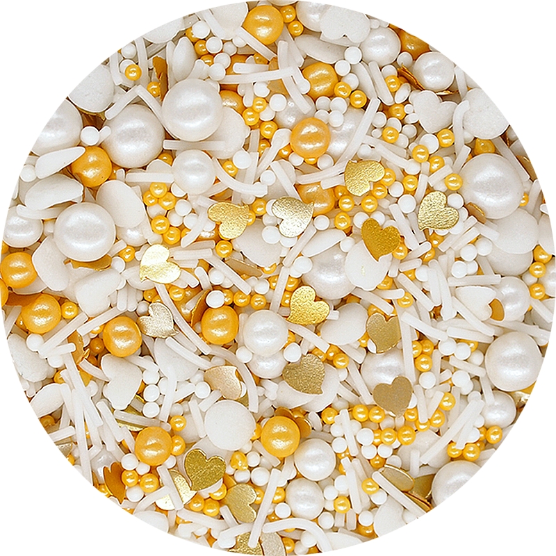 Pure Love natural Valentine's Day sprinkles medley bulk wholesale nuts-free top 14 allergen-free industrial bakery BRC certified
