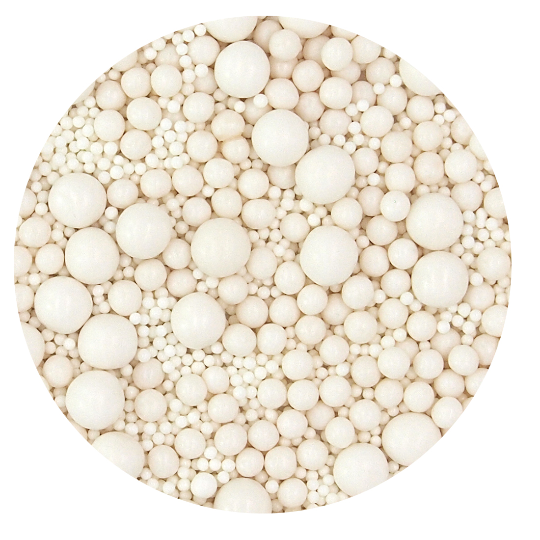 Snowballs natural white confetti sprinkles bulk wholesale E171-free top 14 allergen-free industrial bakery BRC certified vegan halal