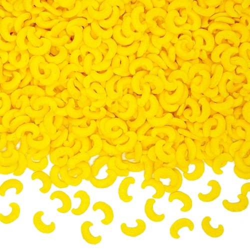 Halal kosher certified and natural yellow crescent moon confetti for Eid themed bakery products