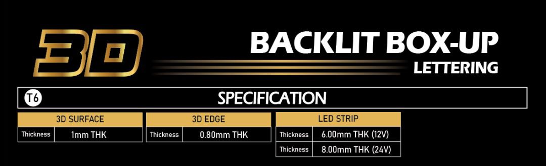 3D LED Backlit