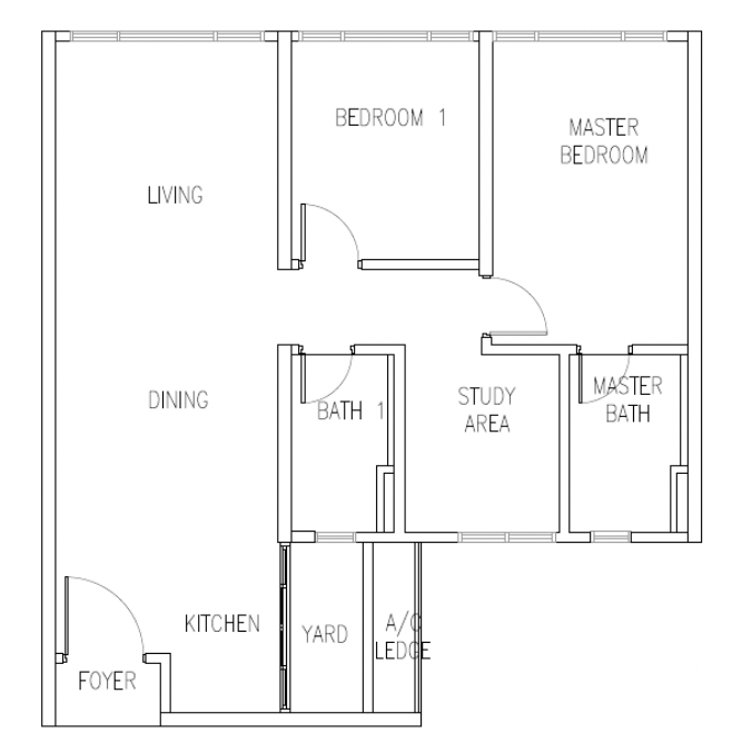 Senibong Cove Type B1 Floor Plan