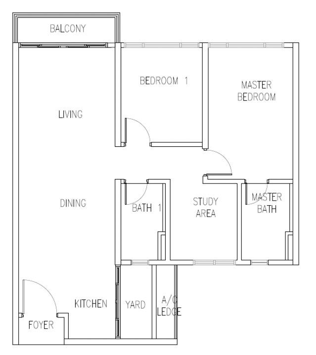 Senibong Cove Type B2 Floor Plan