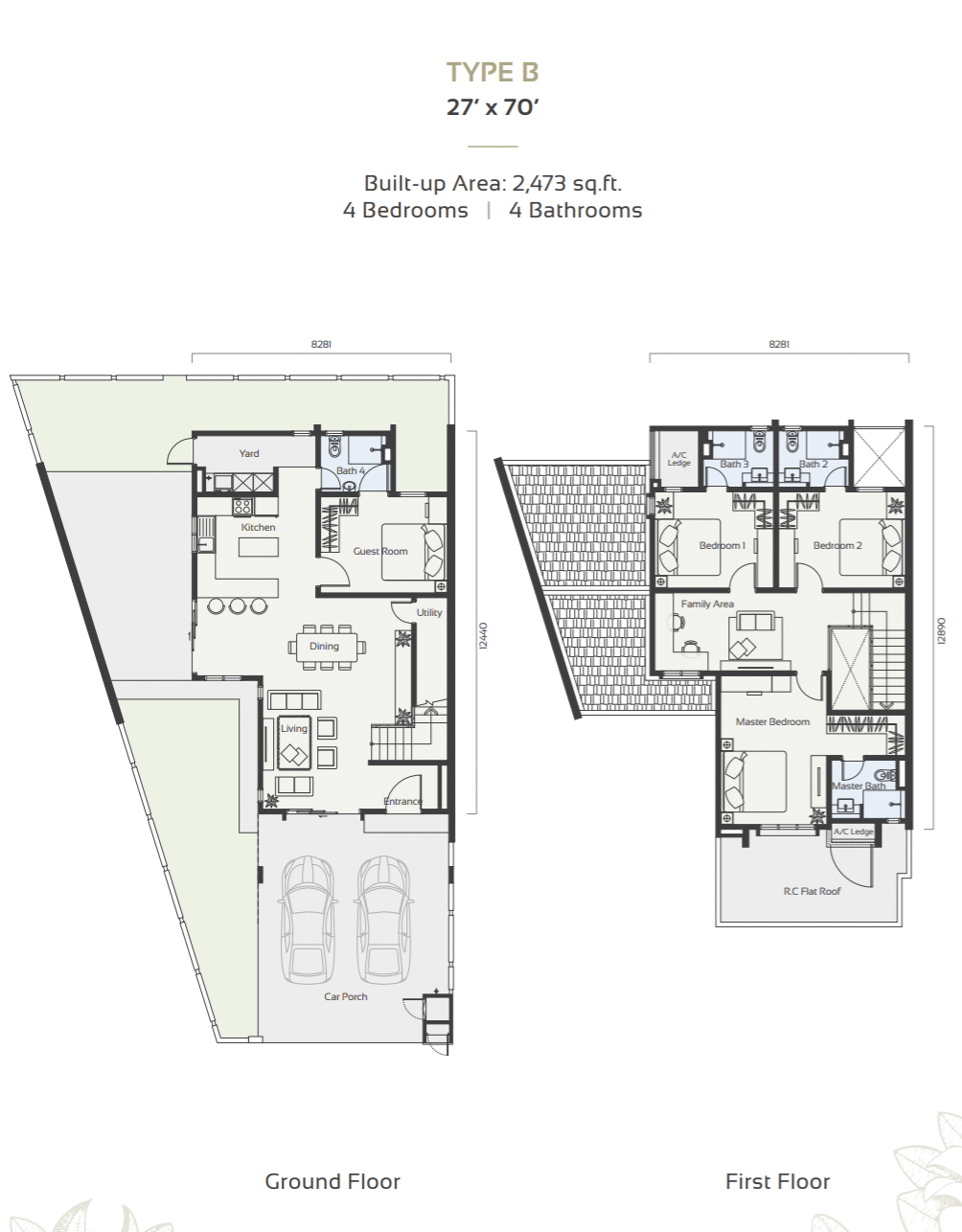 Murraya Tamansari Type B floor plan 2473 sqft