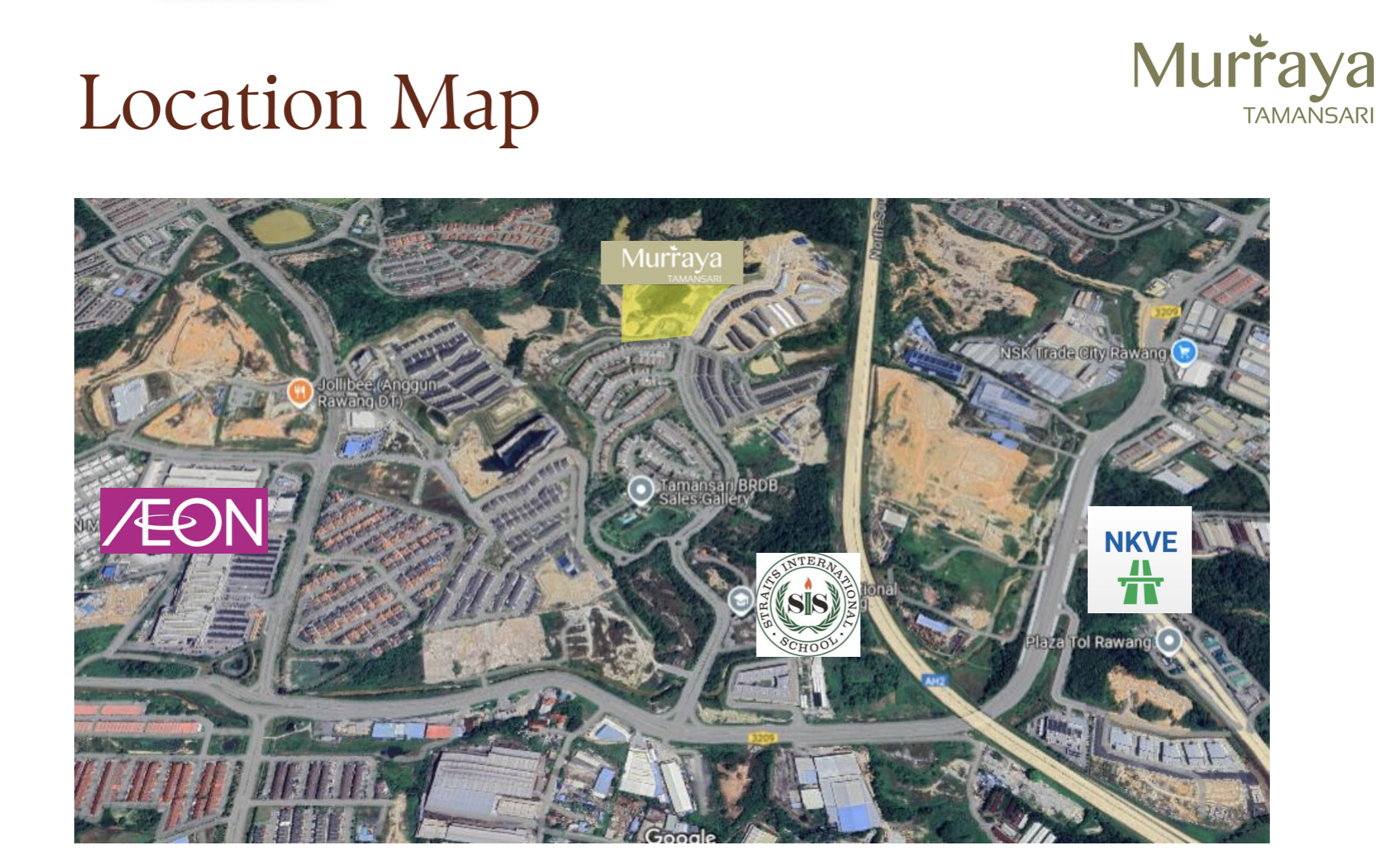 Murraya Tamansari Rawang Site Location Map
