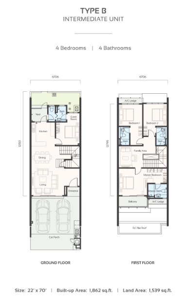 Jasmin Tamansari Type B Floor Plan