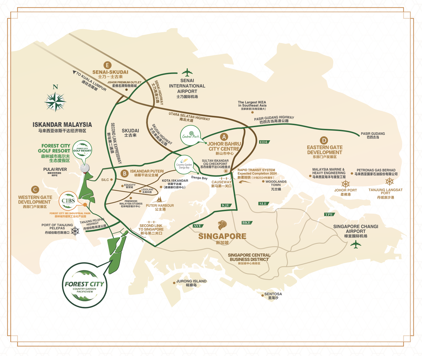 Forest City Iskandar Malaysia Location Map