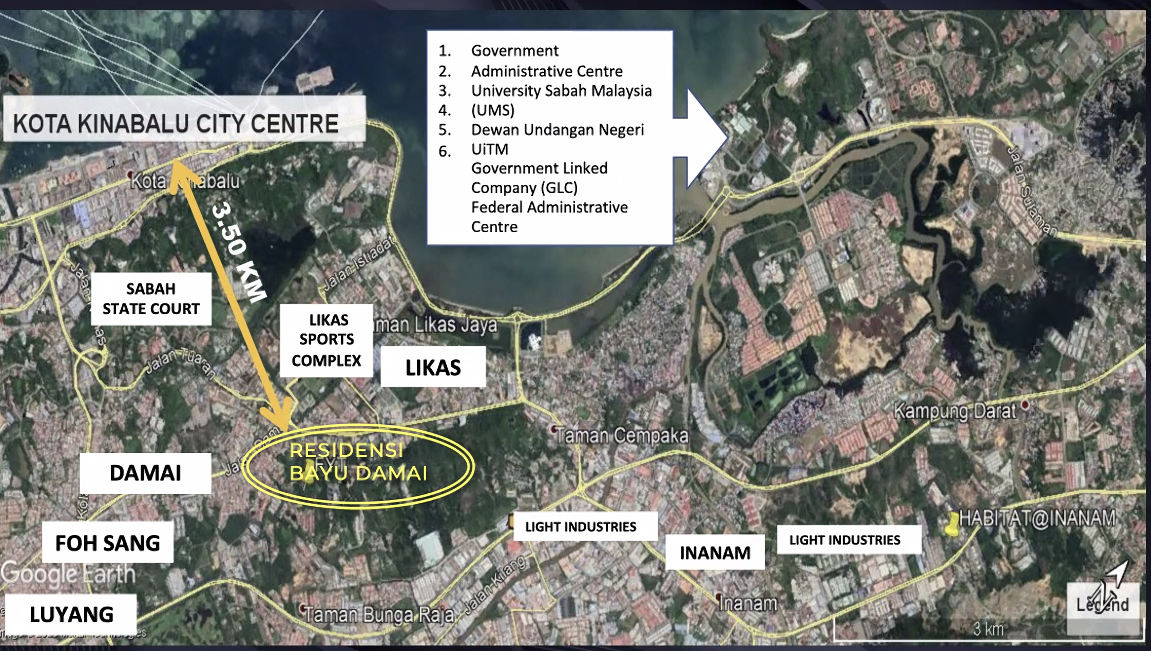 Residensi Bayu Damai Location Map Kota Kinabalu